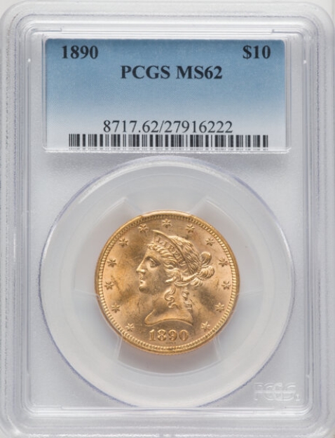 1890 $10 Liberty Eagle MS62
